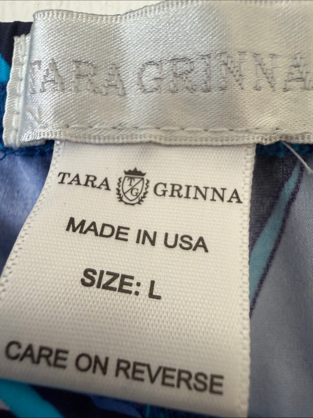 Tara Grinna Size L Vibrant Abstract Palazzo Pants Resort Cover-Up Made in USA - Picture 2 of 6